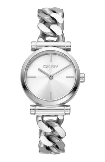 DKNY DKNY Curb Chain Link Bracelet Watch, 28mm