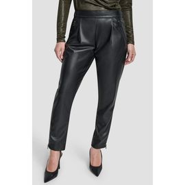 DKNY DKNY Faux Leather Tapered Zip Hem Pants