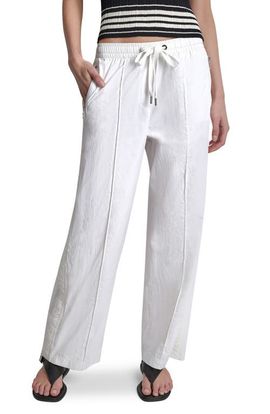 DKNY DKNY Front Seam Nylon Straight Leg Pants