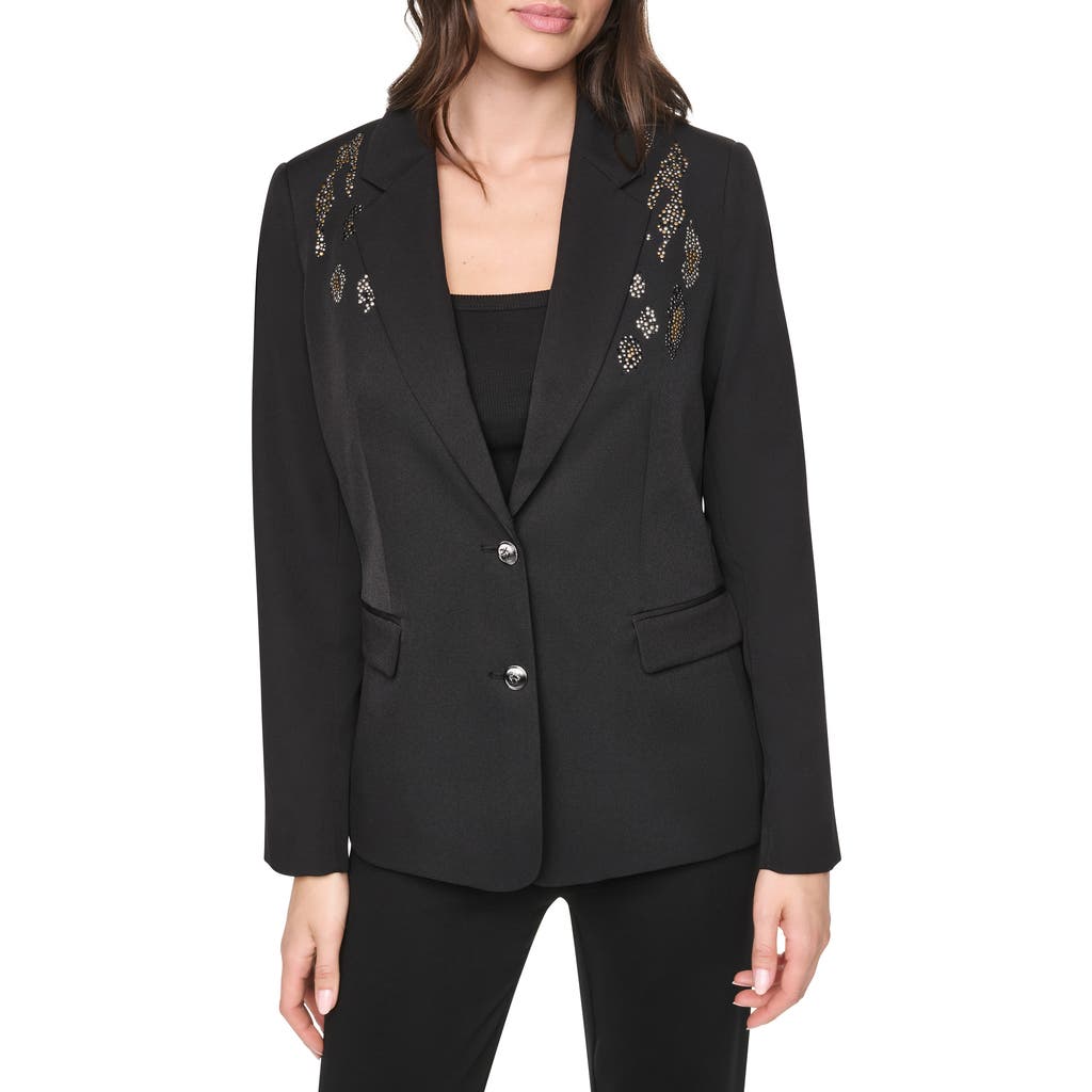 DKNY DKNY Heatset Animal Studded Blazer