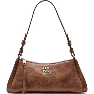 DKNY DKNY Josie Burnished Faux Leather Shoulder Bag