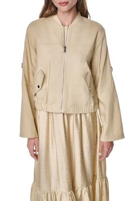 DKNY DKNY Linen Blend Bomber Jacket