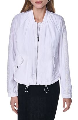 DKNY DKNY Logo Trim Nylon Bomber Jacket