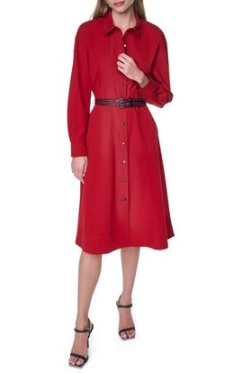 DKNY DKNY Long Sleeve Stretch Cotton Shirtdress