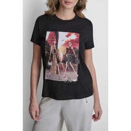 DKNY DKNY Manhattan Henge Conversation Cotton Blend Graphic T-Shirt