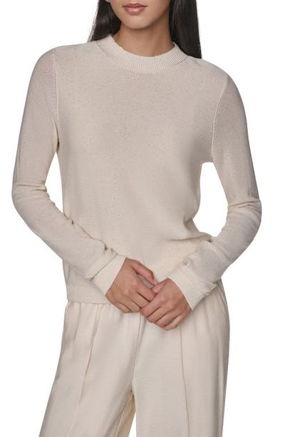 DKNY DKNY Micro Sequin Mock Neck Sweater