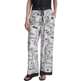DKNY DKNY New York Print Wide Leg Pants