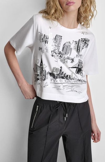 DKNY DKNY New York Toile Cotton Blend T-Shirt