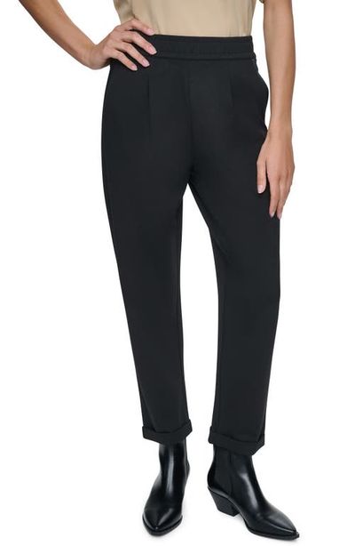 DKNY DKNY Pleated Cuffed Ponte Pants