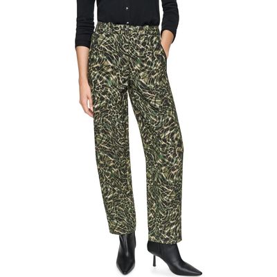 DKNY DKNY Print Barrel Leg Sanded Twill Pants