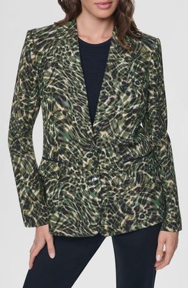 DKNY DKNY Print Sanded Twill Blazer