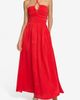 DKNY DKNY Ruched Halter Satin Maxi Dress - 1