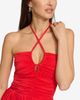 DKNY DKNY Ruched Halter Satin Maxi Dress - 4