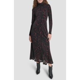 DKNY DKNY Seamed Long Sleeve Maxi Dress