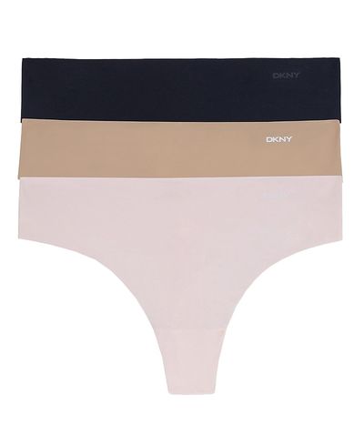 Dkny Dkny Seamless Litewear Cut Anywhere Thong 3PK