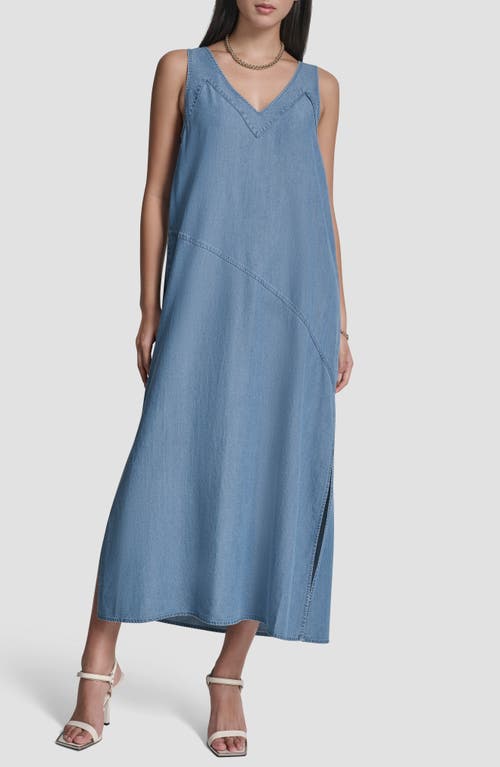 DKNY DKNY Sleeveless Chambray Midi Dress