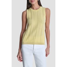 DKNY DKNY Sleeveless Cotton Multistitch Sweater