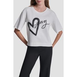 DKNY DKNY Stud Heart Appliqué T-Shirt