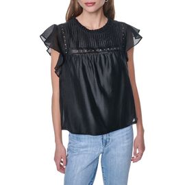 DKNY DKNY Studded Pintuck Top