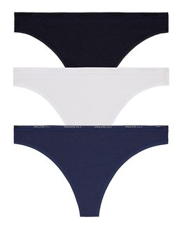Dkny Dkny Table Top Cotton Thong 3PK