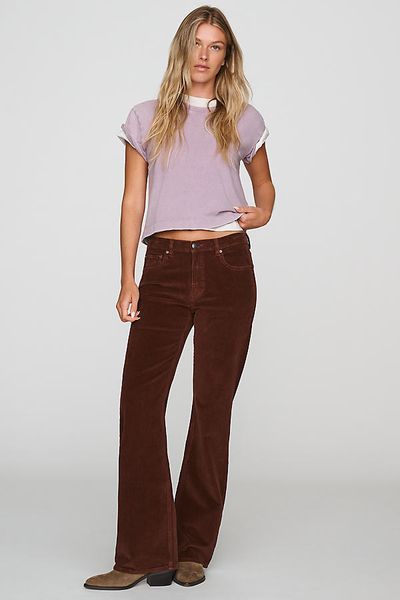 DL1961 Bella Corduroy Mid Rise Slim Bootcut Jeans