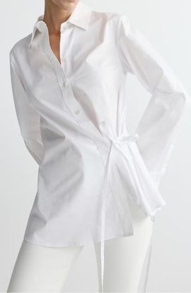 DL1961 DL1961 Agnes Side Tie Cotton Button-Up Shirt