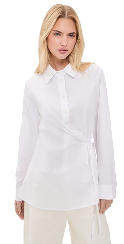 DL1961 DL1961 Agnes Wrap Shirt Cloud