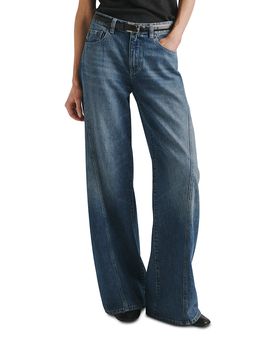 Dl1961 DL1961 Alex Petite Highluxe Mid Rise Baggy Wide Leg Jeans in Authentic
