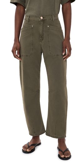 DL1961 DL1961 Bilie Easy Barrel High Rise Ankle Pants Pine