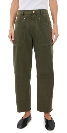 DL1961 DL1961 Bilie Easy Barrel Petite High Rise Ankle Pants Pine