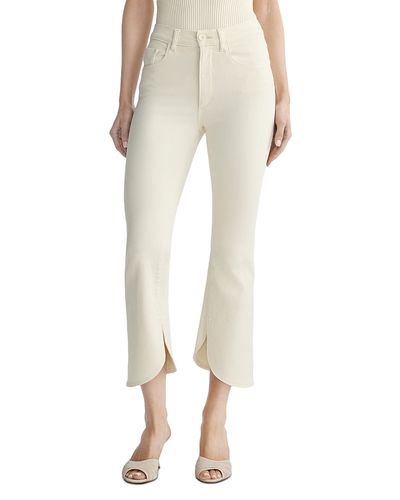 Dl1961 DL1961 Bridget Boot High Rise Instasculpt Crop Jeans in Crema Scalloped
