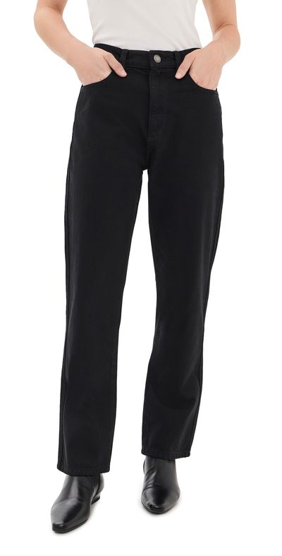DL1961 DL1961 Cate Classic High Rise Straight Petite Jeans 27 Black/Highluxe