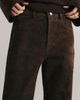 DL1961 DL1961 Daria Column High Waist Suede Leather Pants - 4