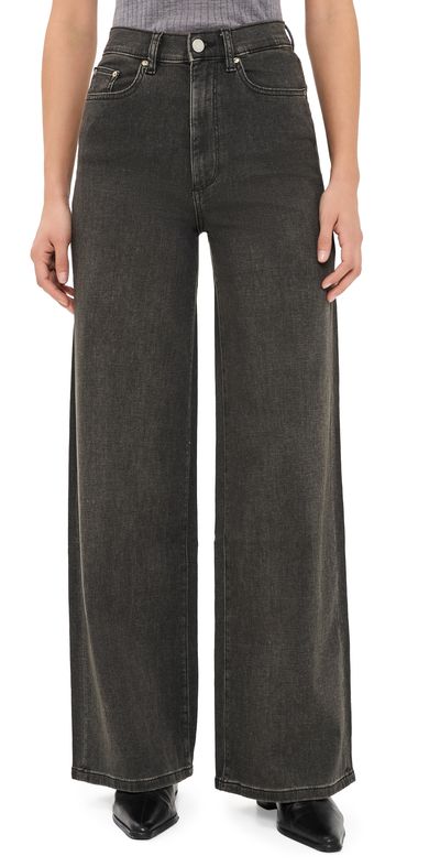 DL1961 DL1961 Hepburn Wide Leg High Rise Jeans 32' Rock (DL Softwear)