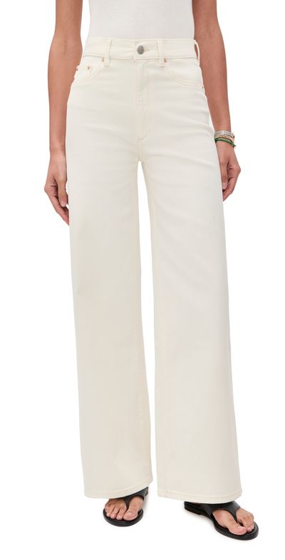 DL1961 DL1961 Hepburn Wide Leg Jeans Eggshell (DL Ultimate)