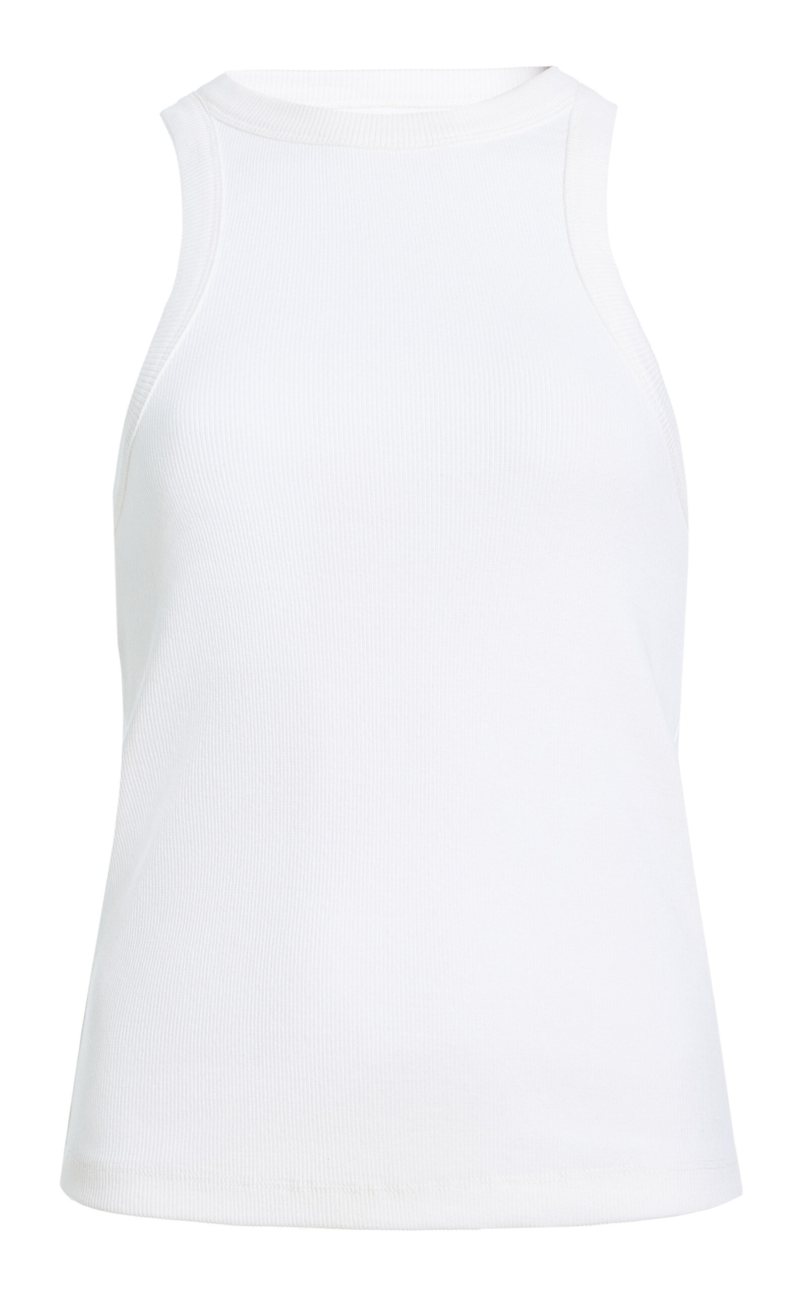 DL1961 DL1961 High Neck Ribbed CottonBlend Tank Top