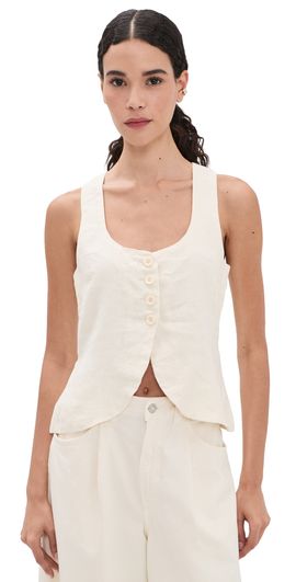 DL1961 DL1961 Mona Vest Crema Linen (Linen)
