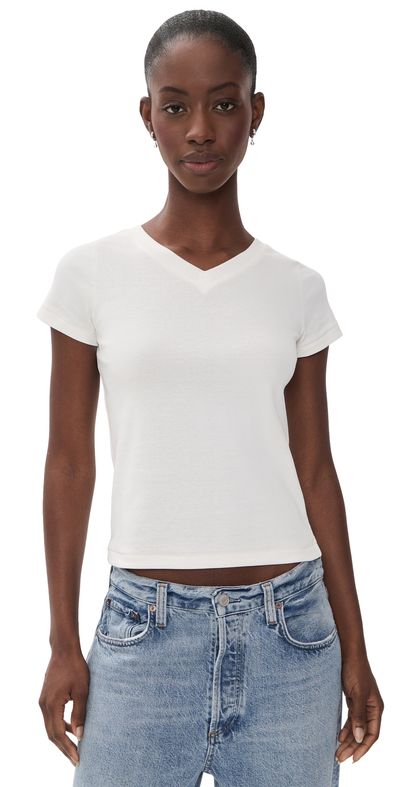DL1961 DL1961 Shrunken Tee V-Neck White