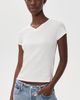 DL1961 DL1961 Shrunken Tee V-Neck White - 2