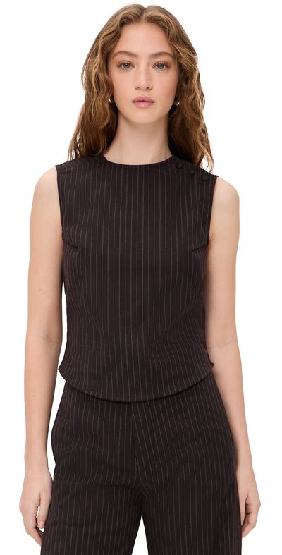 DL1961 DL1961 Tailored Top Brown/Blue Stripe (Twill)