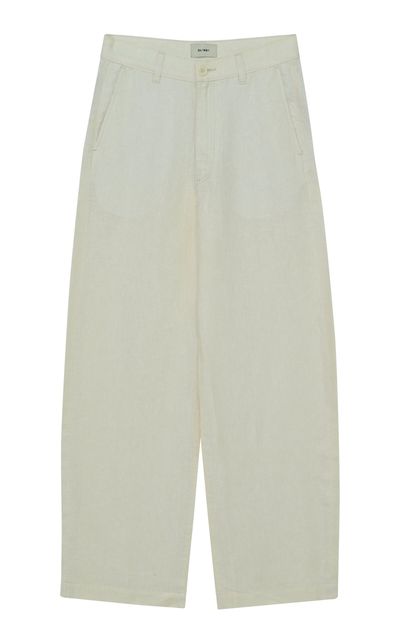 DL1961 DL1961 Taylor Relaxed Barrel HighRise Ankle Linen Pants