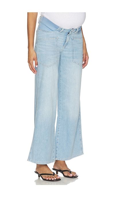 DL1961 DL1961 X Bumpsuit Hepburn Wide Leg High Rise Maternity Jeans