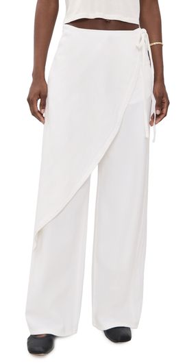 DL1961 DL1961 Zoie Wrap Relaxed Pants White Aura (DL Aura)