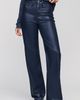 DL1961 Karmine High Rise Wide Leg Wax Coated Jeans - 2