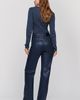 DL1961 Karmine High Rise Wide Leg Wax Coated Jeans - 4