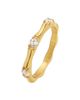 D.LOUISE D.LOUISE Bamboo Cubic Zirconia Ring - 4