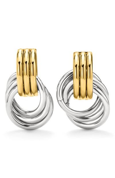 D.LOUISE D.LOUISE Knot Mixed Metal Stud Earrings