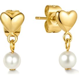 D.LOUISE D.LOUISE Mini Heart Imiitation Pearl Drop Earrings