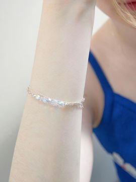 dmoment 925 Silver Swarovski Crystal Delicate Bracelet