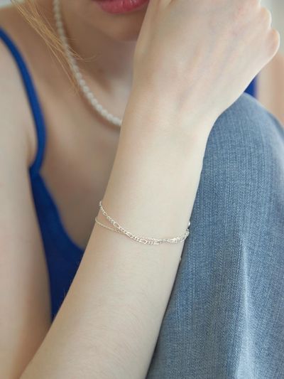 dmoment 925 Sterling Korean Crafted Silver Bracelet